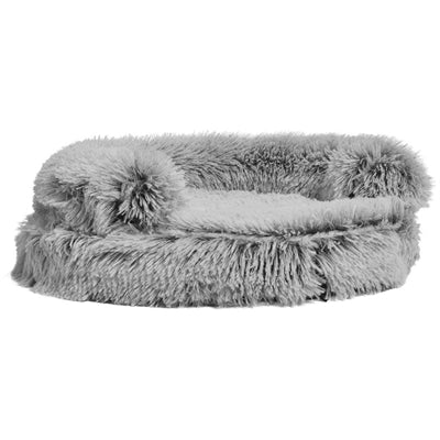 Croci Sofa Katzenkorb zweifarbig schwarz, gemütliches Katzenbett Frontansicht