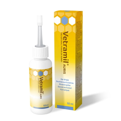 Vetramil Auris Ohrenpflegemittel für Hunde, Produktflasche Frontansicht