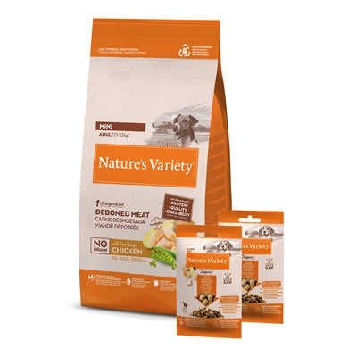 Natures Variety Adult Mini Huhn getreidefreies Hundefutter mit gefriergetrockneten Toppings