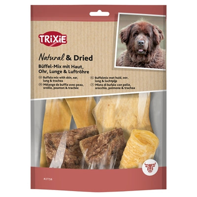 Trixie Büffel-Mix natürlicher Kausnack mit Büffelhaut Ohr Lunge und Luftröhre 130g