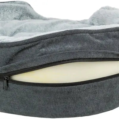 Trixie Vital Hundekorb Lino Soft Oval Grau / Hellgrau