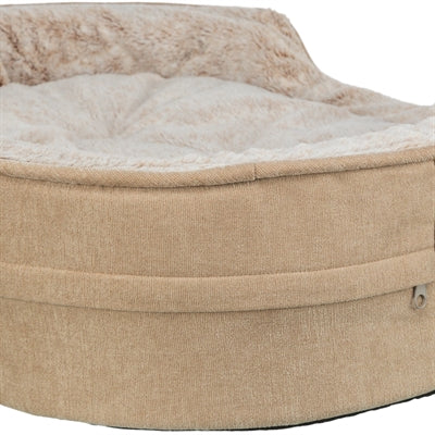 Trixie Hundekorb Lino Soft Wendekissen – abnehmbarer Bezug mit Polyesterwatte