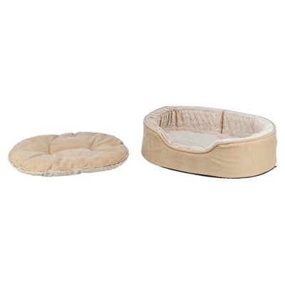 Trixie Vital Hundebett Lino Maße – 110x92 cm orthopädischer Korb in Beige/Creme