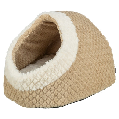 Trixie Katzenkorb Igloo Kaline Mio hellbraun creme Frontansicht