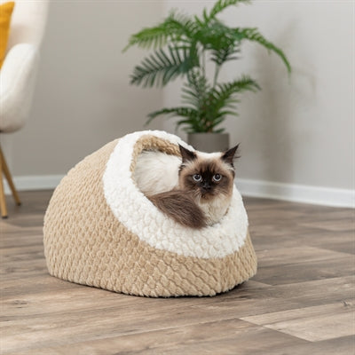 Trixie Katzenkorb Igloo Kaline Mio cremefarbig Gesamtansicht