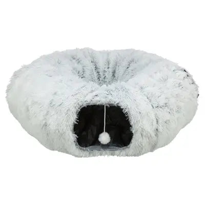 Trixie Harvey Plüsch Spieltunnel / Donut Weiss / Grau