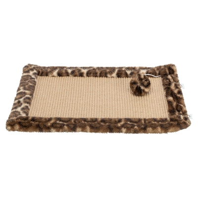 Trixie Leo Kratzmatte Panther-Print braun für Katzen – Frontansicht