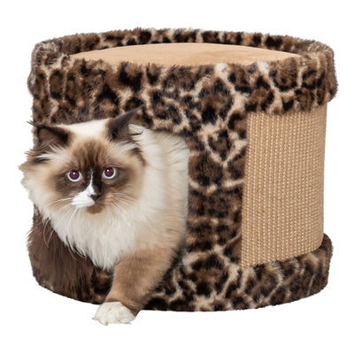 Katzen-Kratztonne Leo Trixie braun – Nahaufnahme Sisalfläche