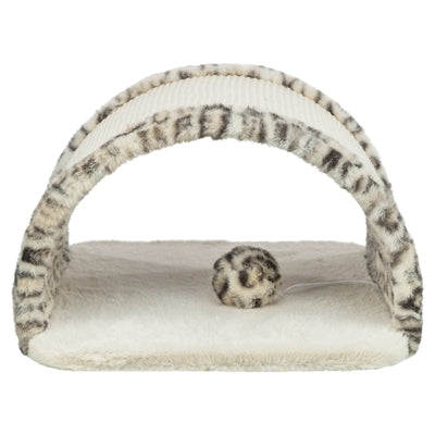 Trixie Krabbenbrücke Leo Panther-Print creme für Katzen – Frontansicht