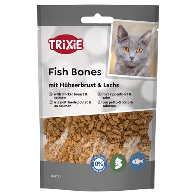 Trixie Fischgräten Katzensnack mit Hühnerbrust und Lachs Frontansicht
