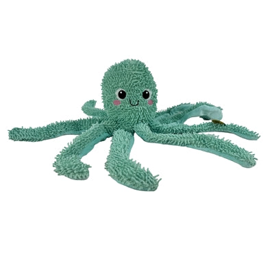 Fofos Oktopus Kauspielzeug blau für Hunde Seitenansicht