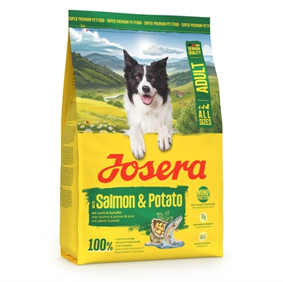 Josera Lachs Kartoffel Hundefutter getreidefrei Rückseite mit Zusammensetzung