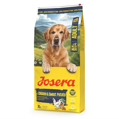 Josera Huhn Süßkartoffel Trockenfutter für mittlere und große Hunde Detailansicht