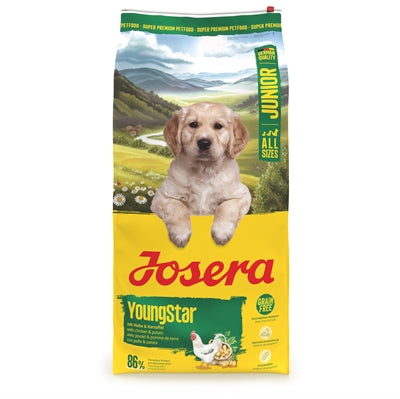 Josera Youngstar getreidefreies Welpenfutter mit Huhn und Kartoffel 12,5kg Sack