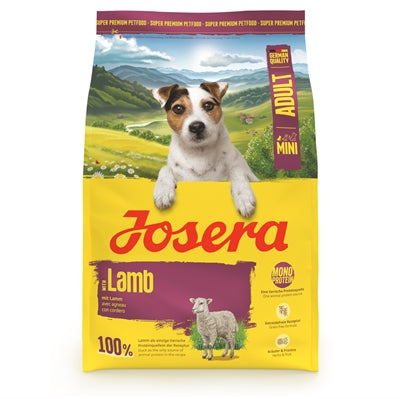 Josera Mini Adult Lamm getreidefreies Hundefutter für kleine Rassen Monoprotein 3kg