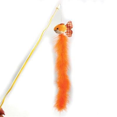 Happy Pet Goldfisch Angelrute Seitenansicht – handliche Spielangel für Katzen