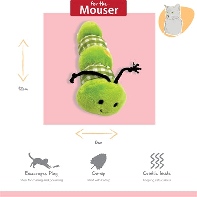 Happy Pet Tupfenraupen Set – zwei verschiedene Raupenspielzeuge für Katzen