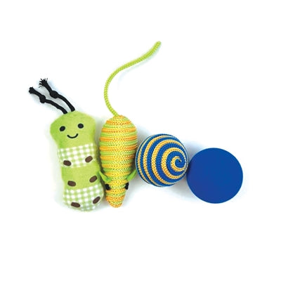 Happy Pet Raupe Multipack Katzenspielzeug – 4er-Set mit verschiedenen Formen und Texturen