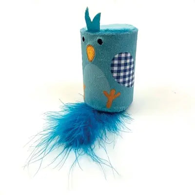 Happy Pet Tabby Patch Vogel Rasseln Und Rollen Blau