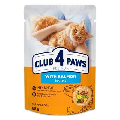 Club 4 Paws Premium-Beutel Für Erwachsene Lachs In Sauce