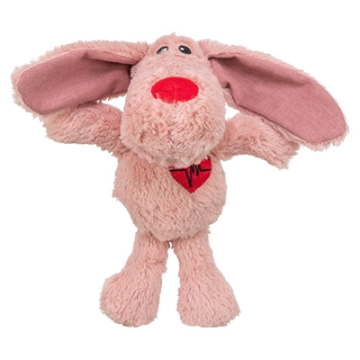 Trixie Hund Herz Plüsch rosa Rückansicht mit Herzmotiv auf der Brust