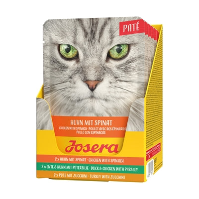 Josera Multipack Paté Katzen-Nassfutter Sortenübersicht Pute Huhn und Ente