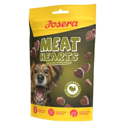 Josera Meat Hearts weiche herzförmige Hundesnacks mit Pute getreidefrei
