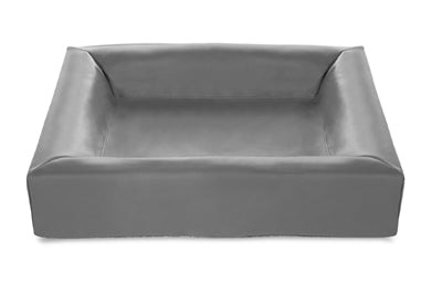 Bia Bed Hundekorb mit Kunstlederbezug in Grau – eleganter Schlafplatz