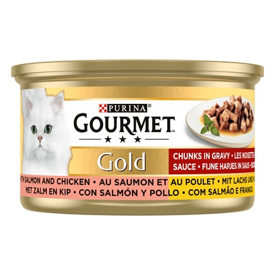 Gourmet Goldfeine Happen Von Lachs/Huhn